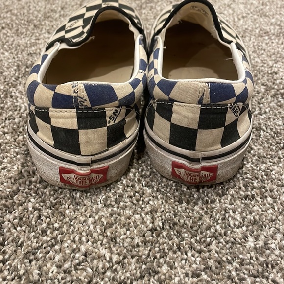 Blue Black White checkered vans - Picture 4 of 4